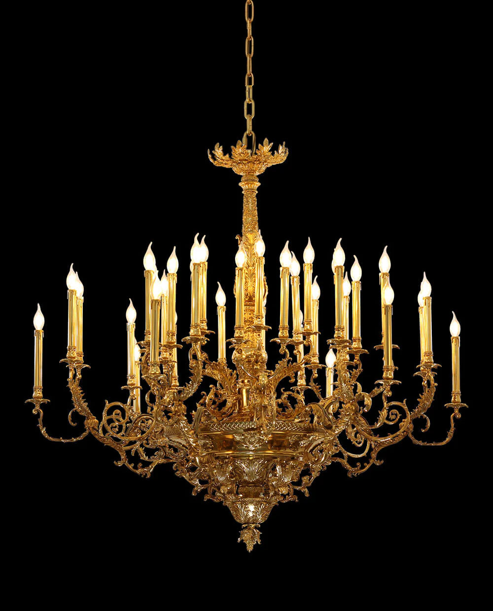 54X46 Inch 36 Lights Baroque Style French Copper Chandelier-Briglighting