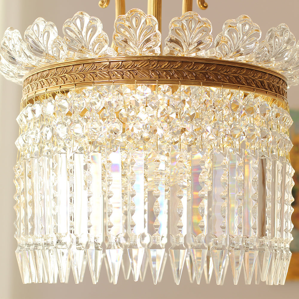 16-28 Inch Multiple Size Baccarat Inspired Copper and Crystal Chandelier Lighting-Briglighting