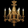 26X30 Inch 6 Lights Small Baroque Style Antique Copper Chandelier-Briglighting
