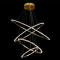 (16+24+31.5+40) Inch 4 Rings Quartz Crystal Chandelier Modern Suspended Hanging Light-Briglighting