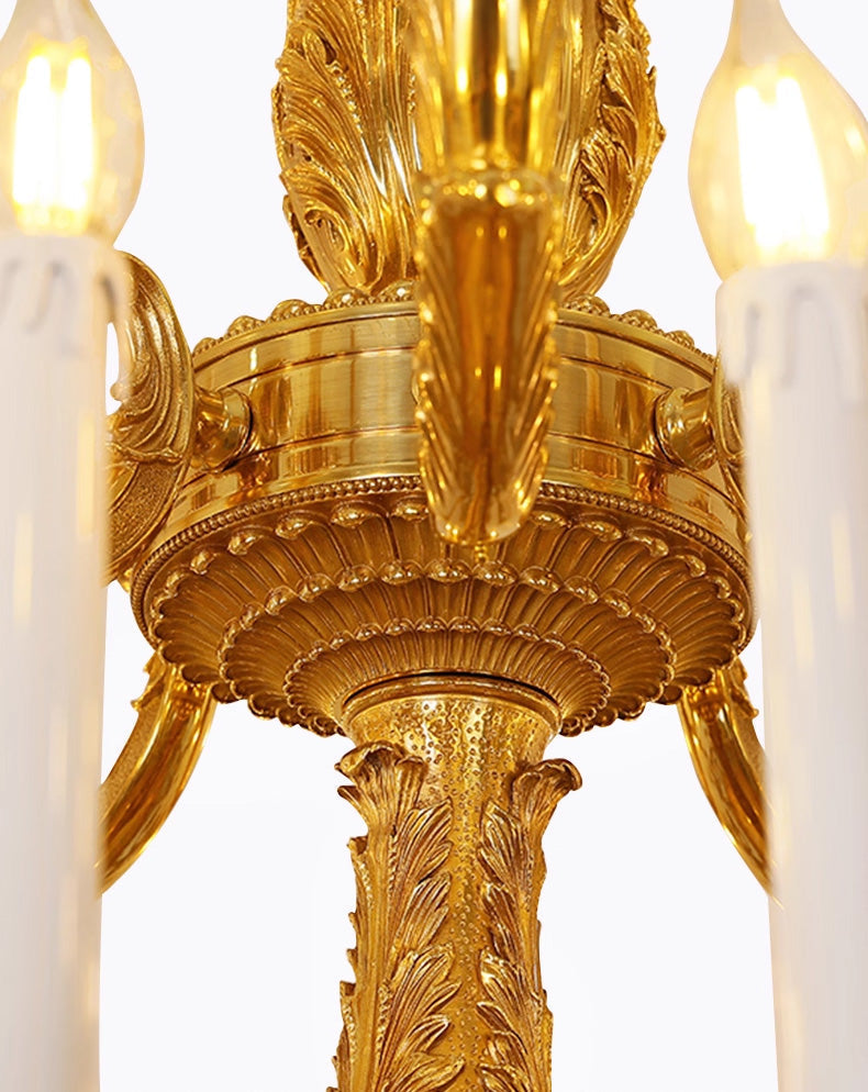 59X65 Inch 19th Century Extra Large French Brass Chandelier Antique Chandelier for Foyer-Briglighting