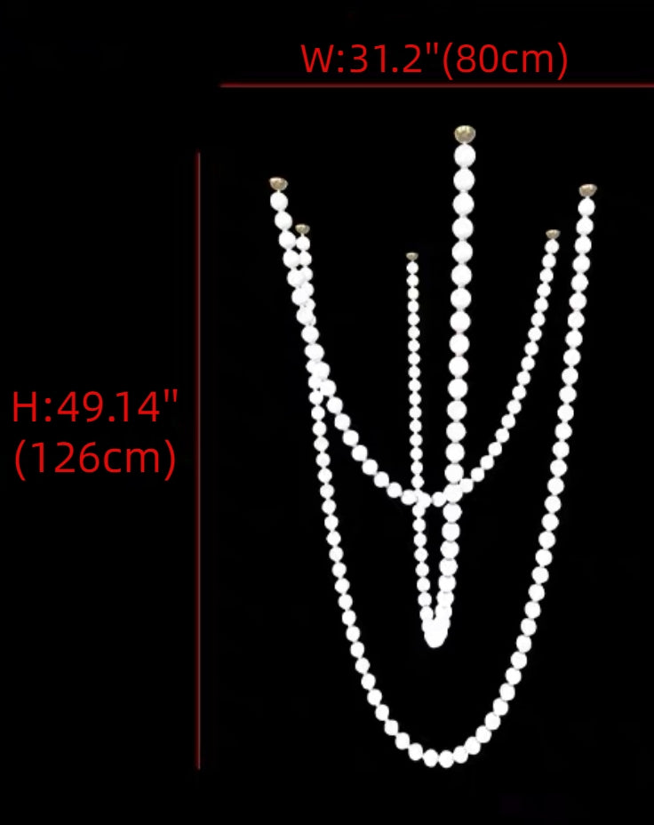 Modern Creative Pearl Necklace Chandelier-Chandeliers-Briglighting