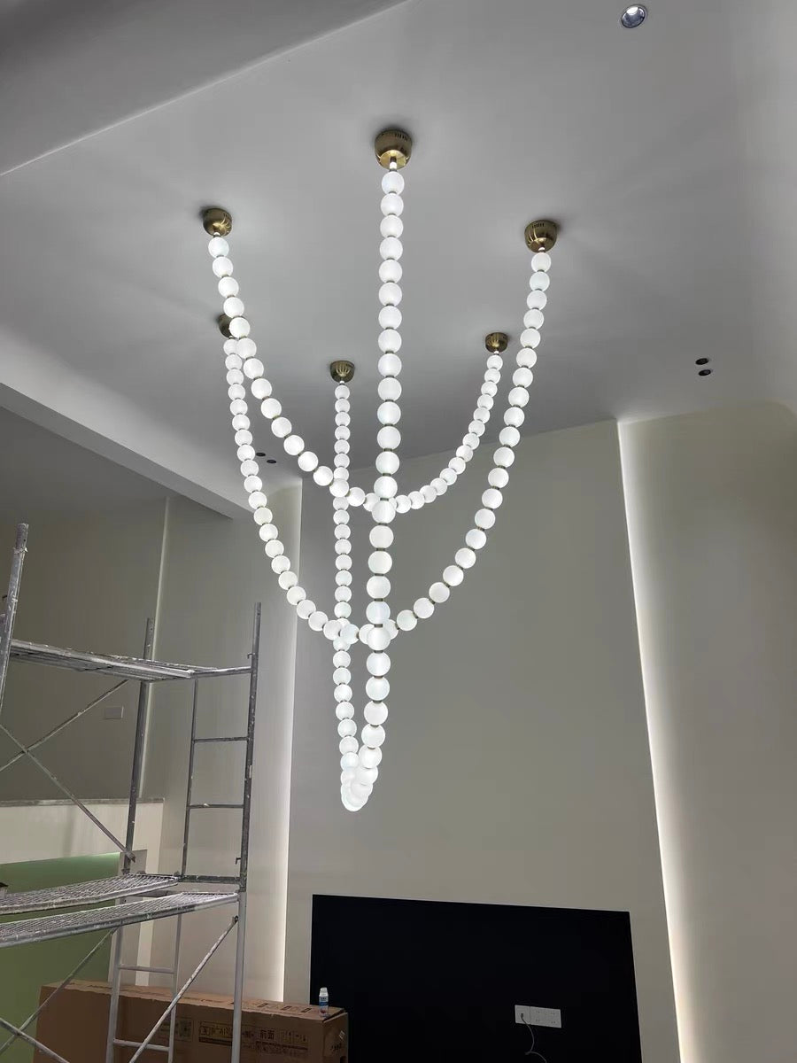 Modern Creative Pearl Necklace Chandelier-Chandeliers-Briglighting