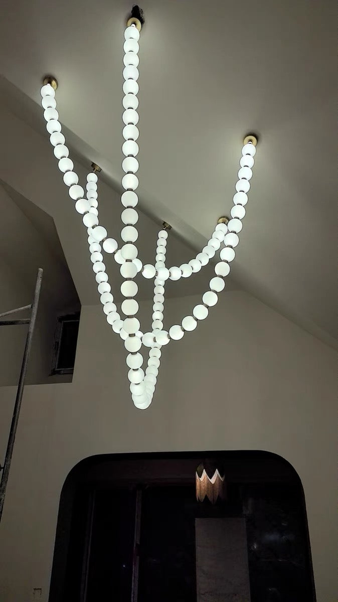 Modern Creative Pearl Necklace Chandelier-Chandeliers-Briglighting