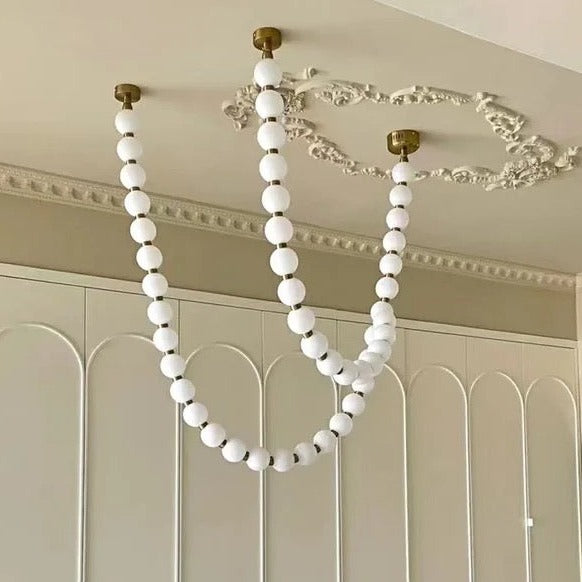 Modern Creative Pearl Necklace Chandelier-Chandeliers-Briglighting