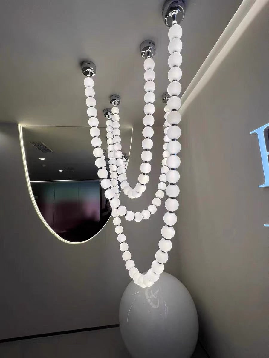 Modern Creative Pearl Necklace Chandelier-Chandeliers-Briglighting