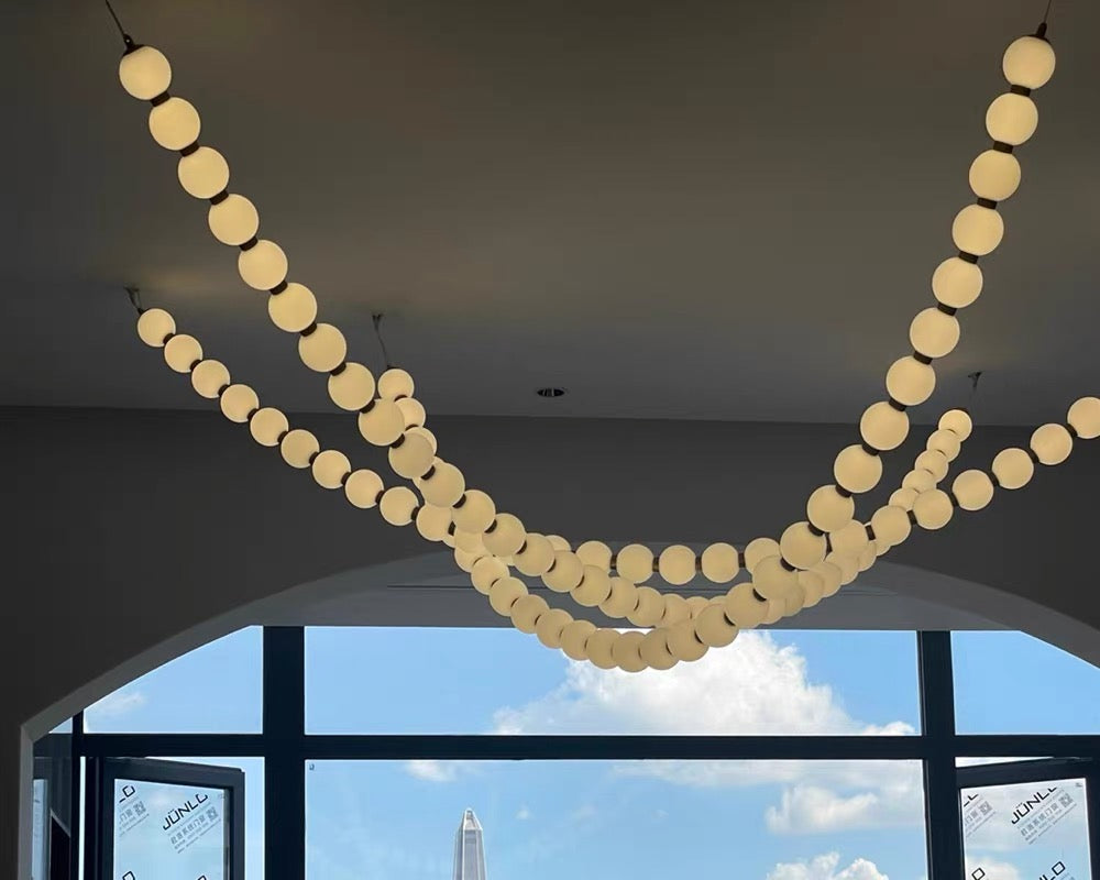Modern Creative Pearl Necklace Chandelier-Chandeliers-Briglighting