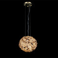 Modern Clear & Smoky Rock Crystal Ball Pendant Light-Briglighting