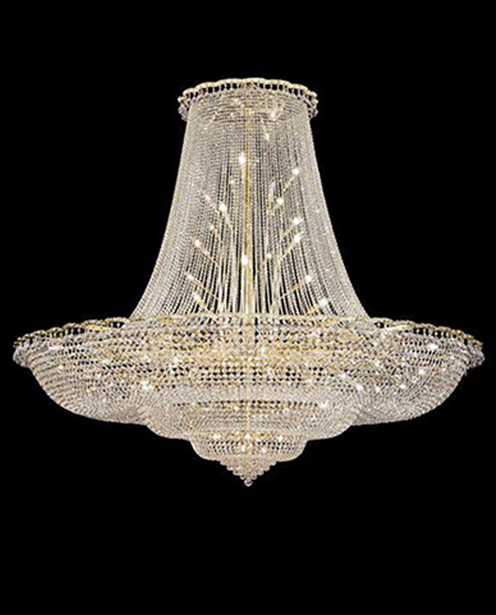 79X69 Inch Extra Wide Chandelier Large Gold Crystal Foyer Lighting-Briglighting