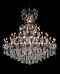63x71 Inch Big Antique Wrought Iron Crystal Chandelier 48 Lights Luxury Bronze Foyer Lighting-Briglighting