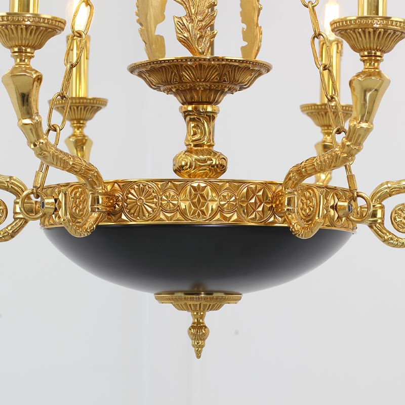 28X26 Inch 6 Lights Rococo French Empire Copper Chandelier-Briglighting