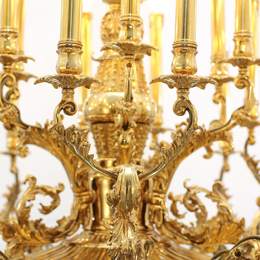 41X43 Inch 24 Lights Baroque Style Antique French Copper Chandelier-Briglighting