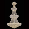 48X86 Inch 42 Lights French Empire Chrome K9 Crystal Chandelier for High Ceilings-Briglighting