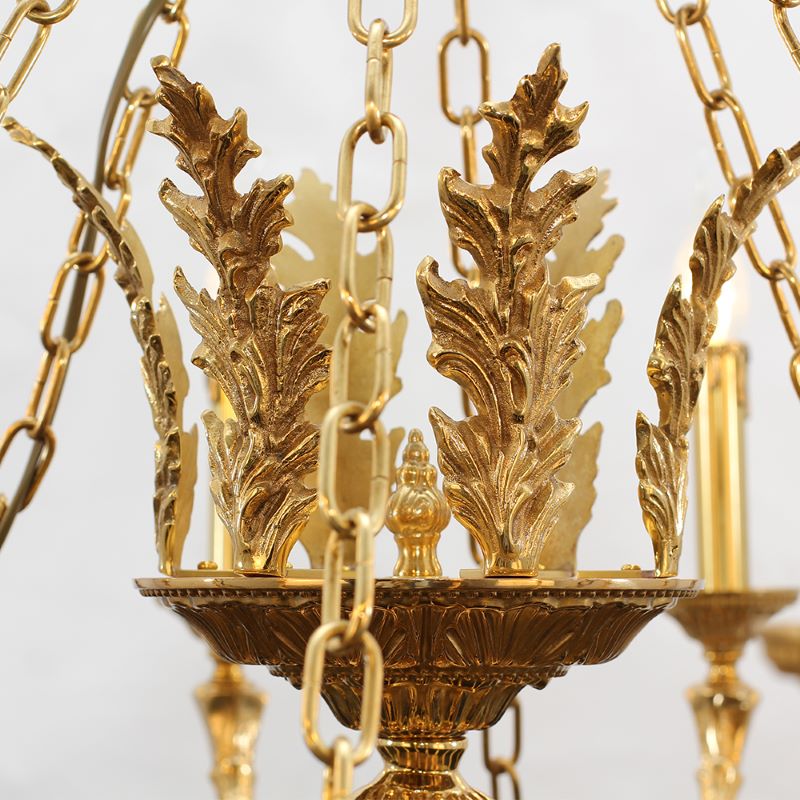 39X37 Inch 12 Lights Rococo French Empire Copper Chandelier-Briglighting