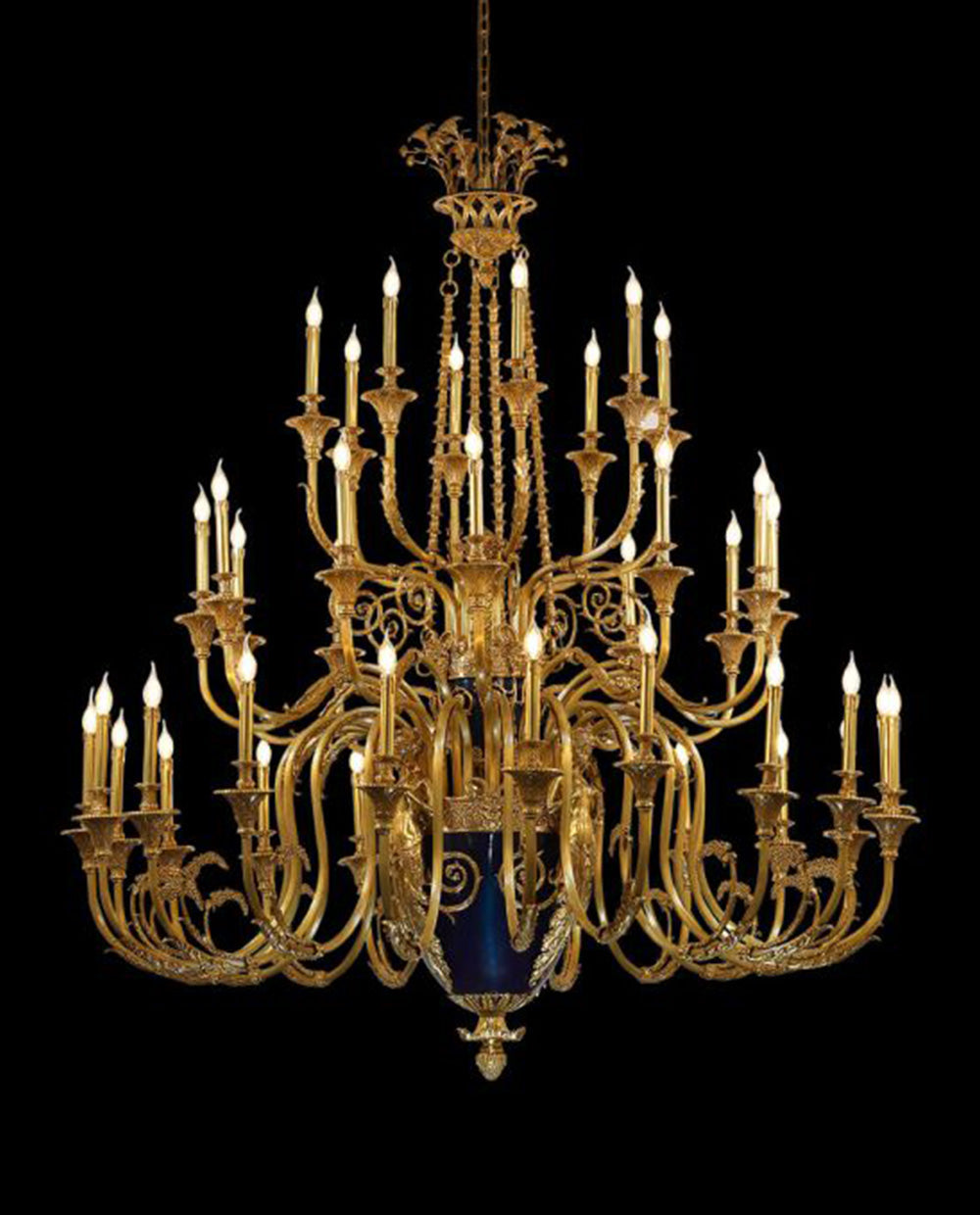 71X98 Inch Rococo Style Big French Empire Copper Chandelier for Foyer-Briglighting