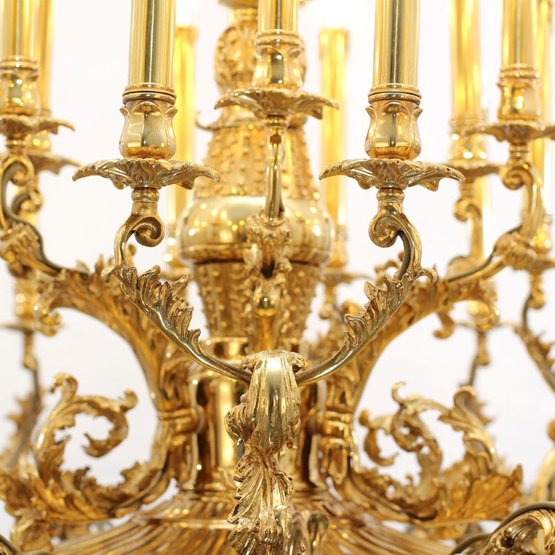 54X46 Inch 36 Lights Baroque Style French Copper Chandelier-Briglighting