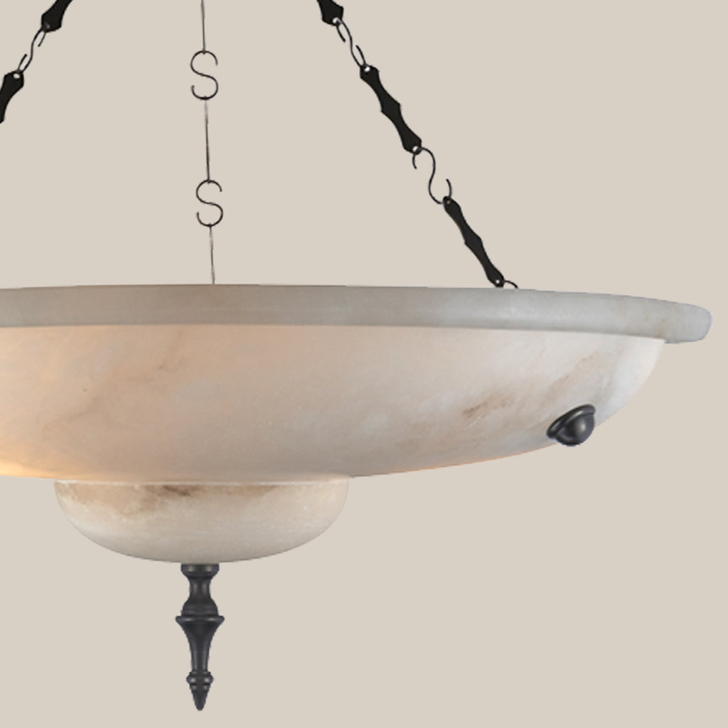 Alabaster Bowl Pendant Light