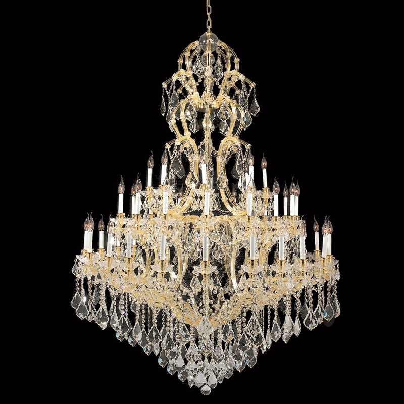 59X85 Inch Tall Chandelier for High Ceiling Foyers 48 Lights Gold Elegant Crystal Lighting-Briglighting