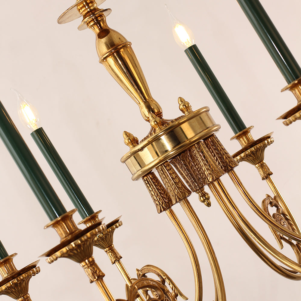 26-34 Inch Multiple Size Small Baroque Style Royal French Copper Chandelier Lighting-Briglighting