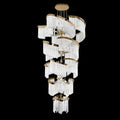 43X87 Inch Big Modern Gold Chandelier Cascading Glass Chandelier for Foyer-Briglighting