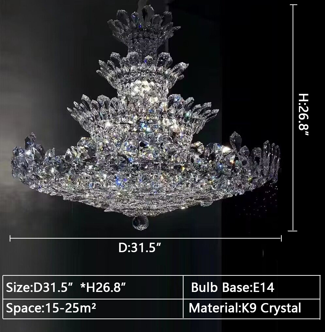 Luxury Empire Floral Crystal Chandelier-Briglighting