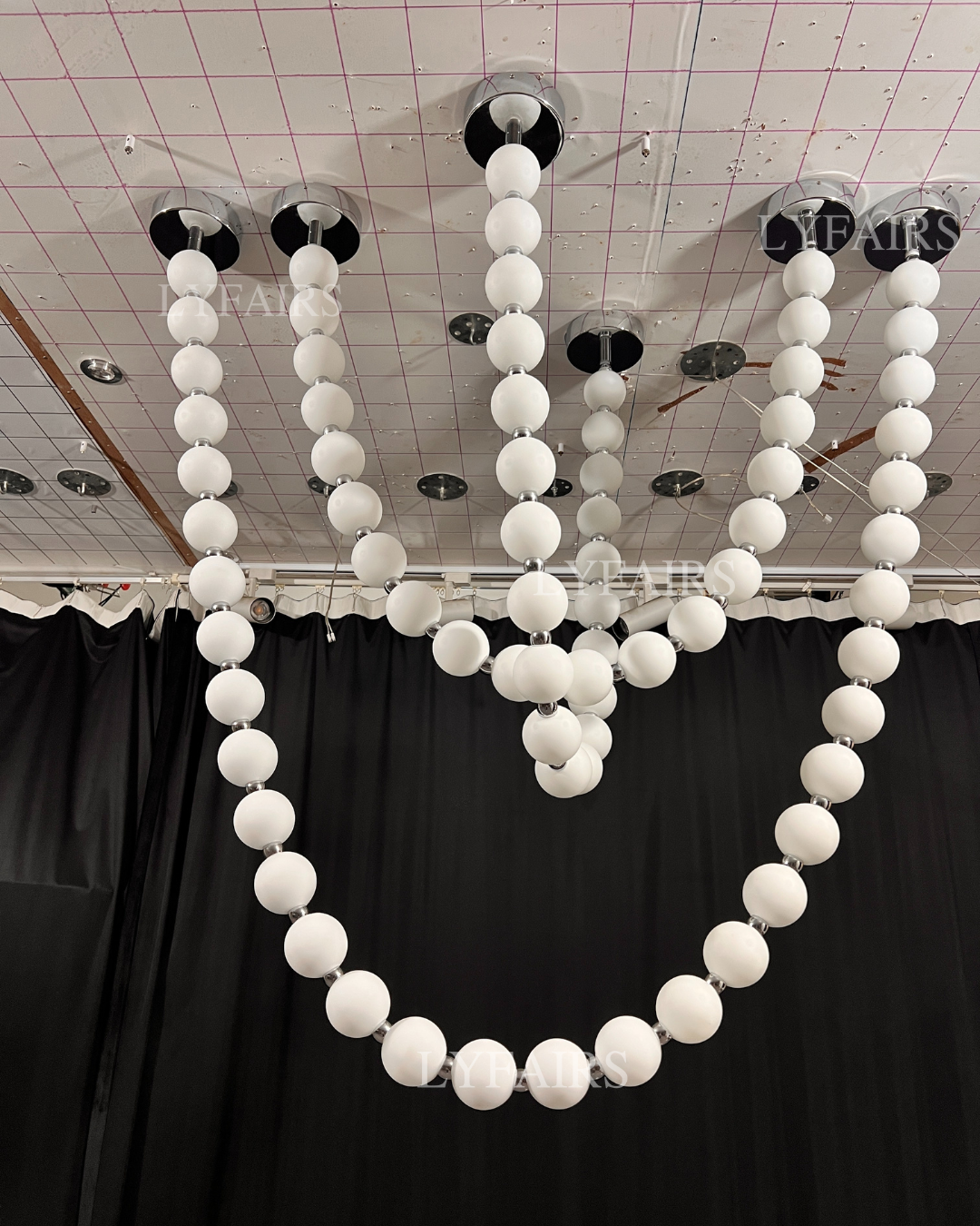 Modern Creative Pearl Necklace Chandelier-Chandeliers-Briglighting