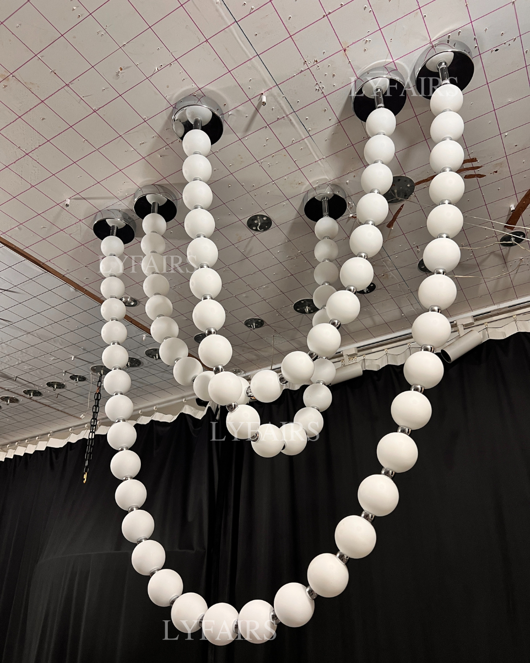 Modern Creative Pearl Necklace Chandelier-Chandeliers-Briglighting