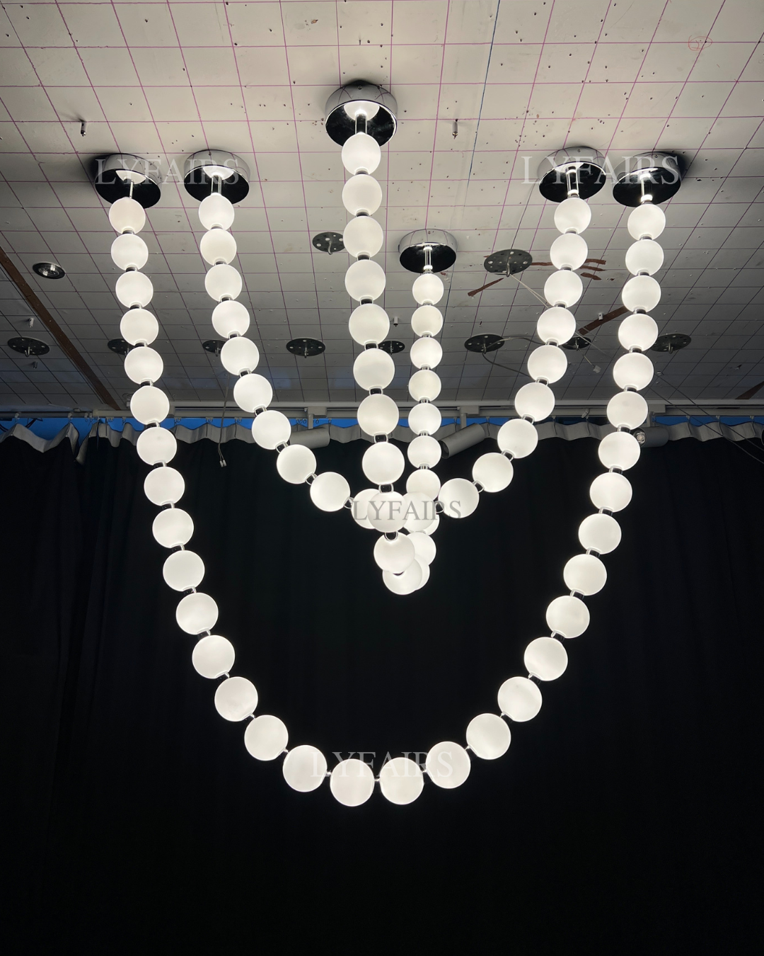 Modern Creative Pearl Necklace Chandelier-Chandeliers-Briglighting