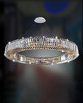 47 Inch Round Ring Chandelier Modern Crystal Lighting for Living Room-Briglighting