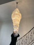 Luxury Spiral Crystal Chandelier for High-ceiling/Foyer/Staircase-Chandeliers-Briglighting