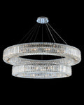 (36+47) Inch Two Rings Crystal Chandelier Modern Living Room Chandelier-Briglighting