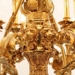 47X39 Inch 36 Lights Baroque Style Antique Brass Chandelier-Briglighting