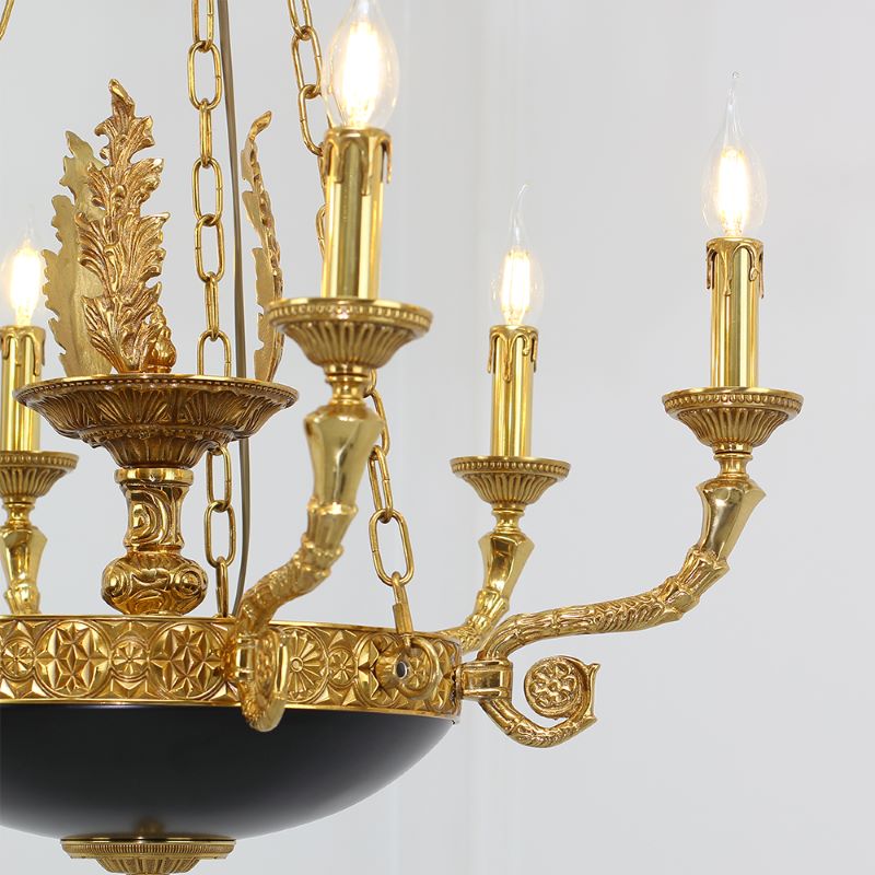 28X26 Inch 6 Lights Rococo French Empire Copper Chandelier-Briglighting