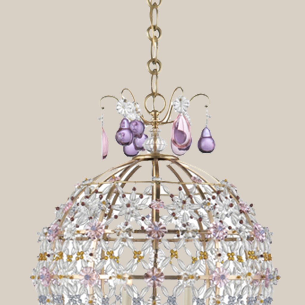 Floral Crystal Globe Chandelier