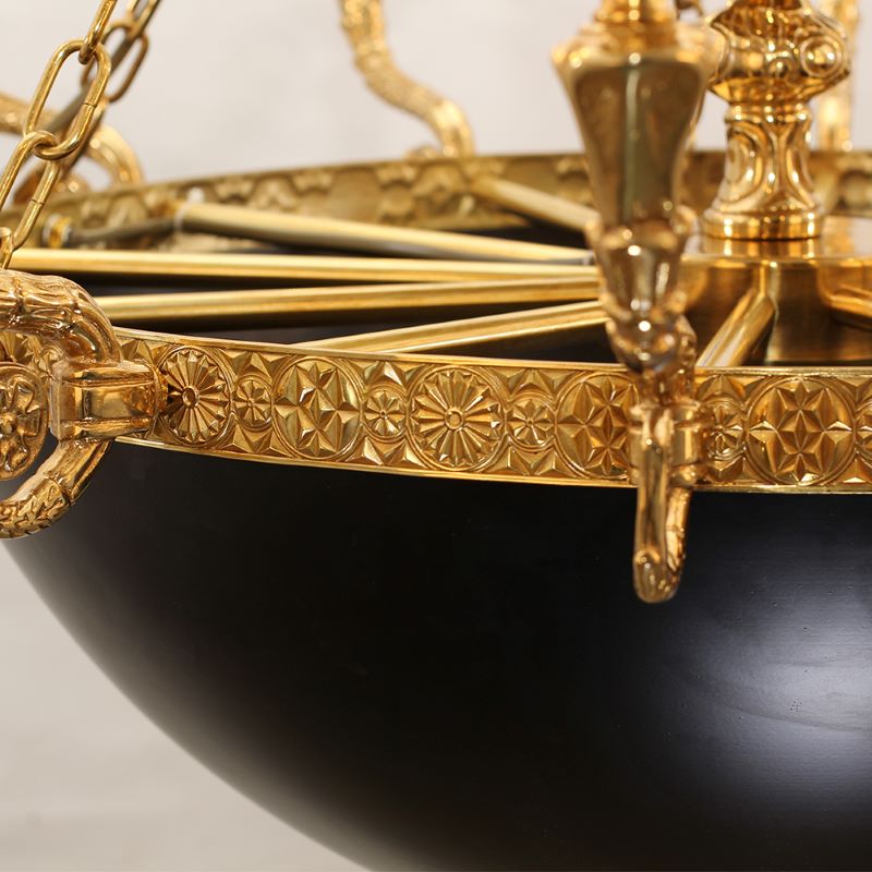 39X37 Inch 12 Lights Rococo French Empire Copper Chandelier-Briglighting