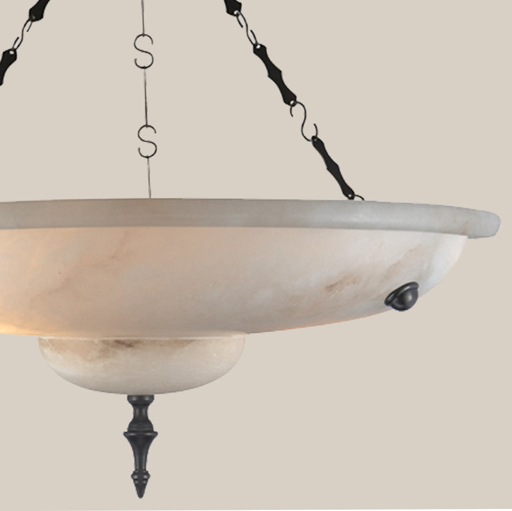Alabaster Bowl Pendant Light