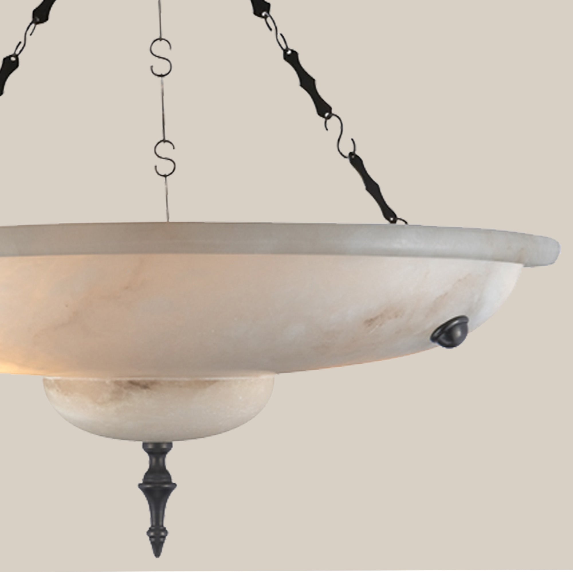 Alabaster Bowl Pendant Light