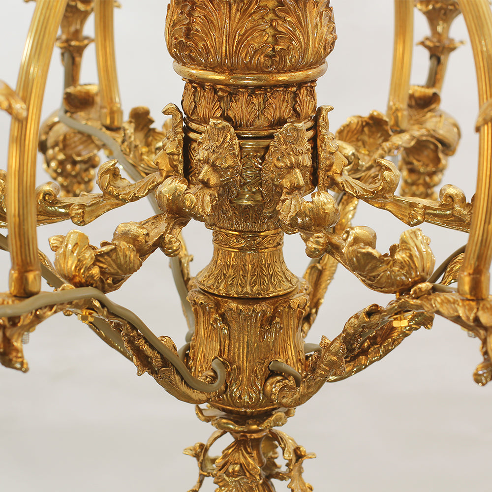 26X30 Inch 6 Lights Small Baroque Style Antique Copper Chandelier-Briglighting