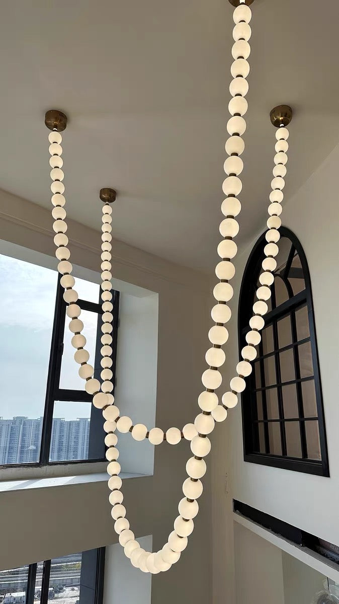 Modern Creative Pearl Necklace Chandelier-Chandeliers-Briglighting