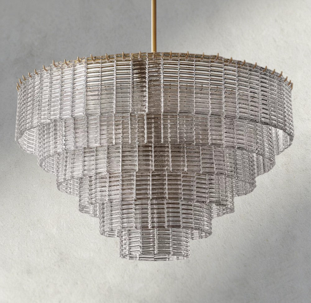 Sirene Clear Glass Round Chandelier 41", 52", 65"-chandelier-Briglighting