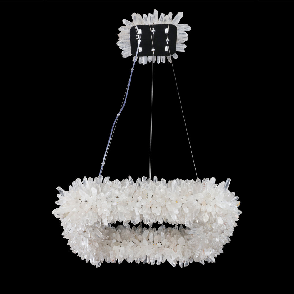 24'' Square Modern Geode Quartz Crystal Chandelier-Briglighting