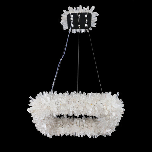 24'' Square Modern Geode Quartz Crystal Chandelier-Briglighting