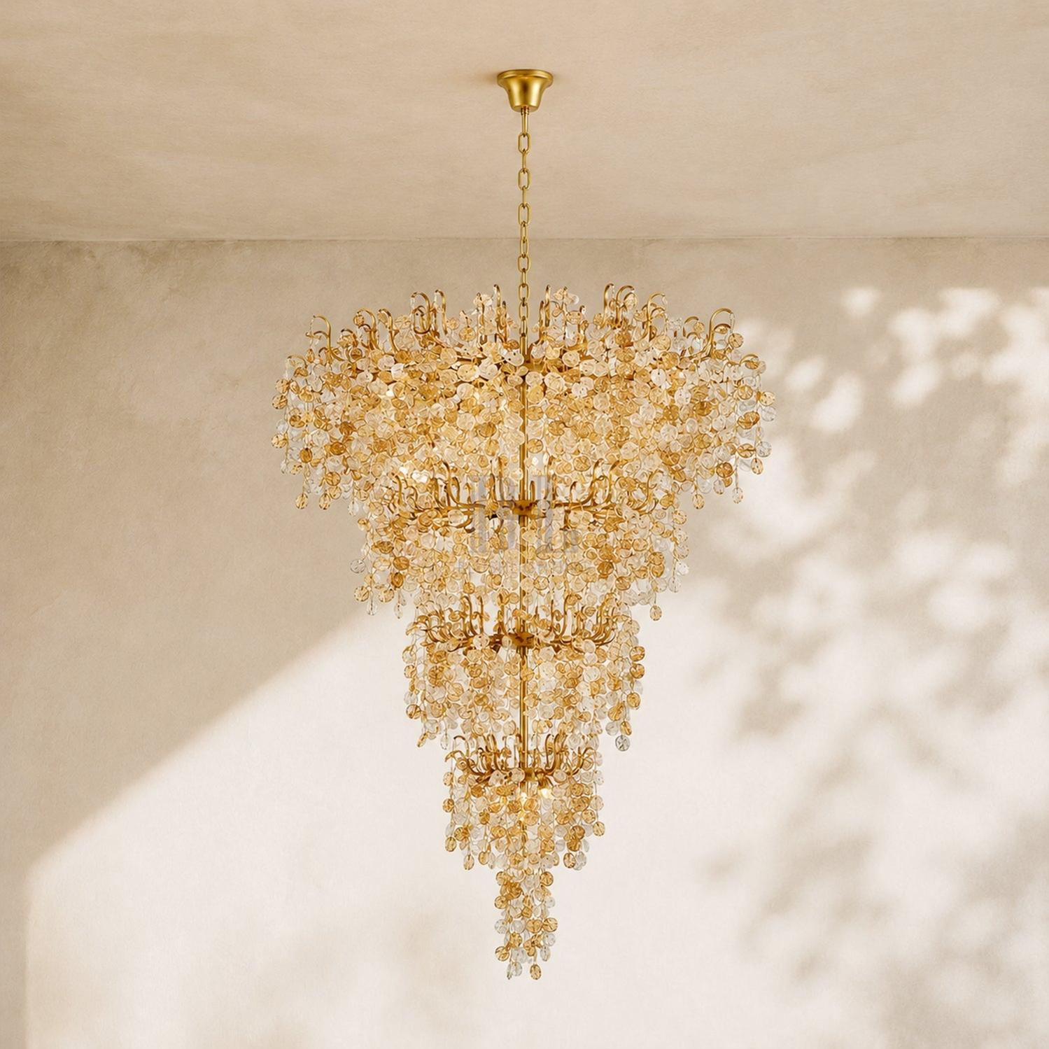 Campo Round Multi-Tier Chandelier 33-Light 47"W-Briglighting