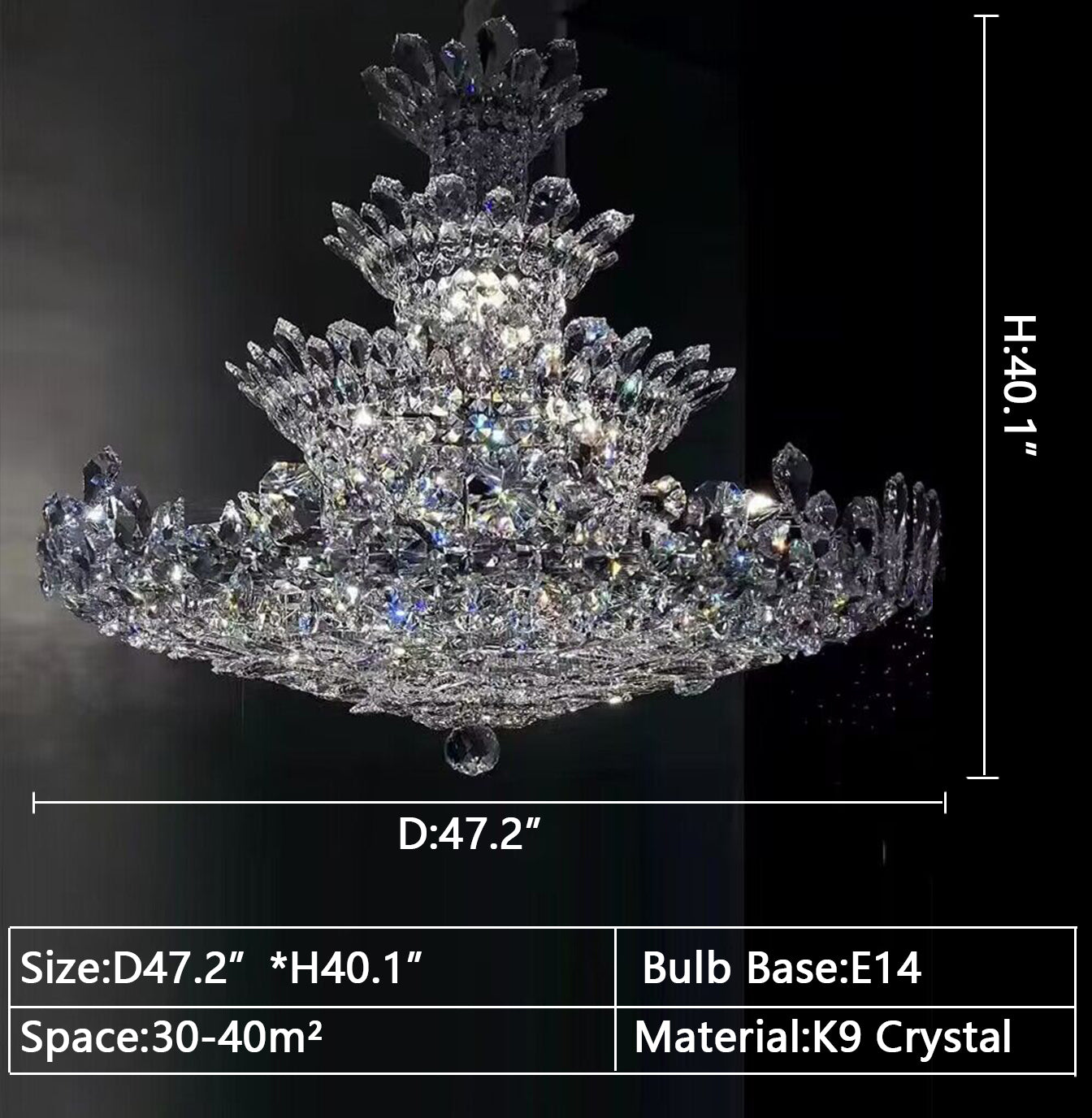 Luxury Empire Floral Crystal Chandelier-Briglighting