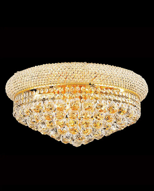 20'' Round Crystal Ceiling Light Empire Flush Mounted Crystal Chandelier-吸顶灯-Briglighting
