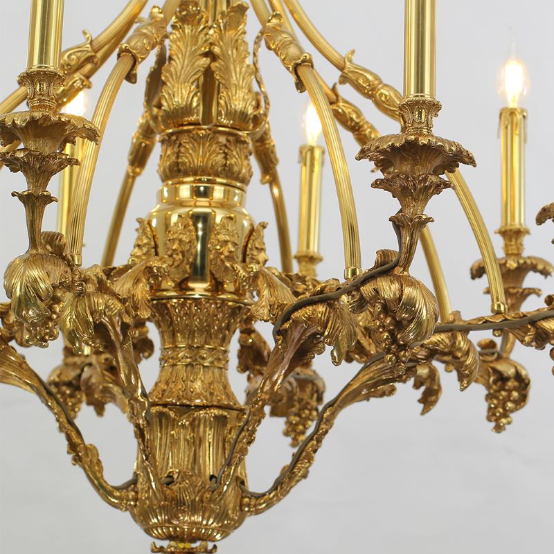 33X31 Inch 8 Lights Small Baroque Style Antique Copper Chandelier-Briglighting