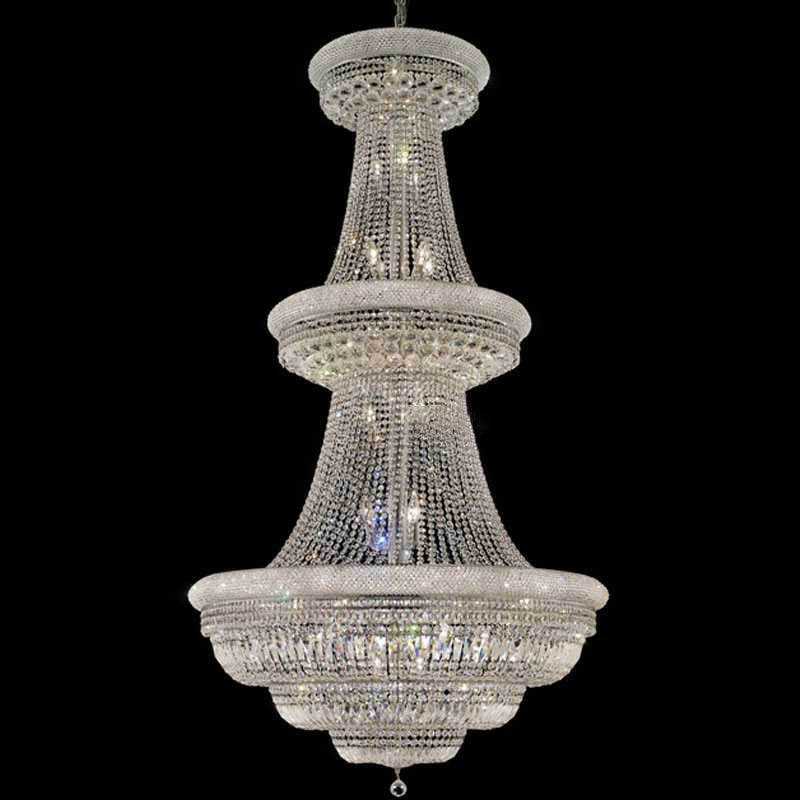 42X76 Inch 56 Lights French Basket K9 Crystal Chandelier Lighting-Briglighting