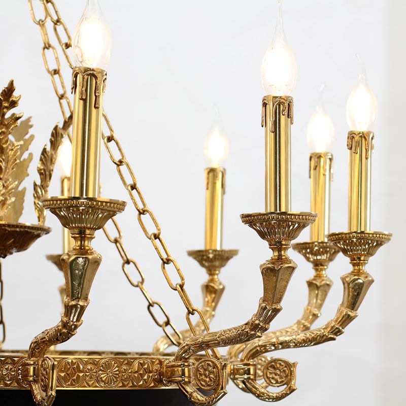 39X37 Inch 12 Lights Rococo French Empire Copper Chandelier-Briglighting