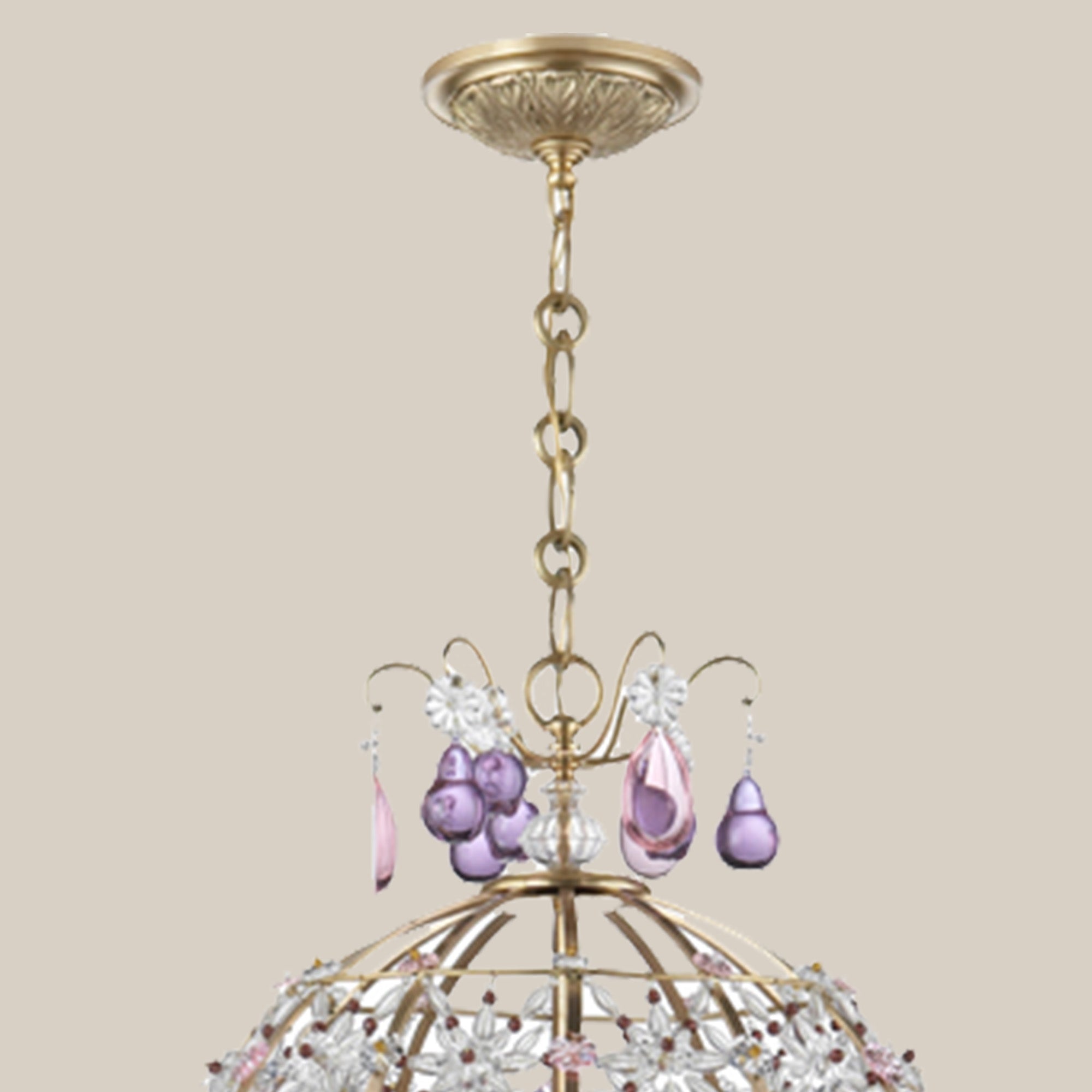 Floral Crystal Globe Chandelier