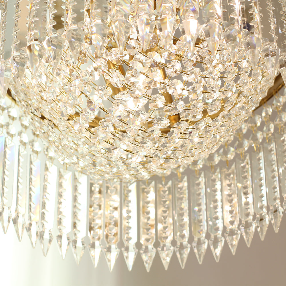 16-28 Inch Multiple Size Baccarat Inspired Copper and Crystal Chandelier Lighting-Briglighting